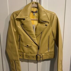 Urban Outfitters Yellow Leather Jacket